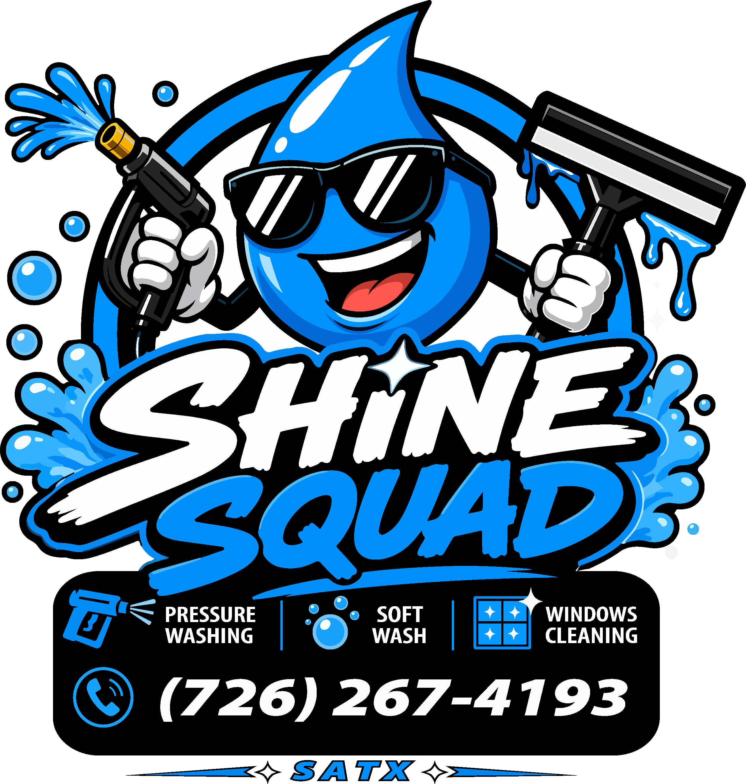 Shine Squad pressure washing, soft wash and window cleaning